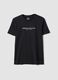 Black slogan T-shirt in pure cotton, regular fit_4