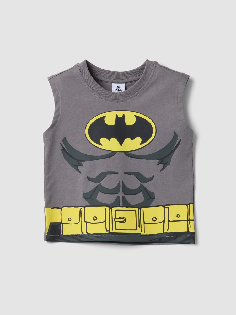 Tank top grigio in puro cotone_0