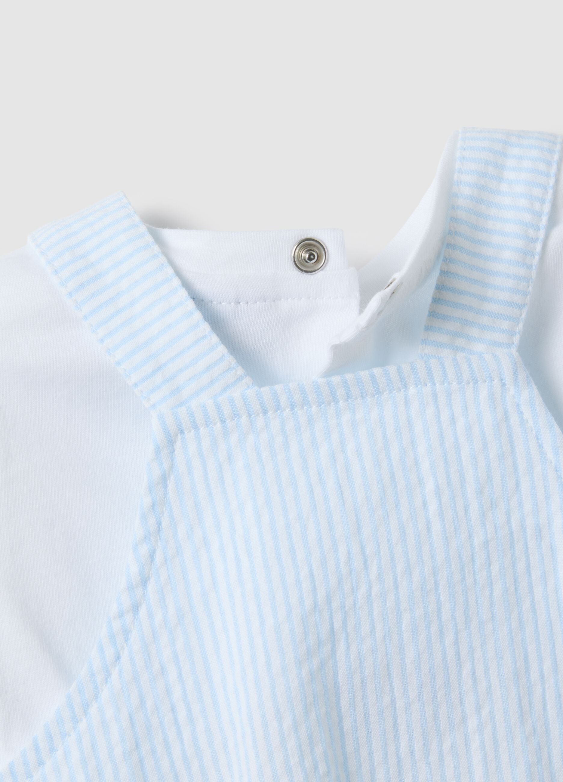 Multicoloured pure cotton newborn outfit