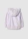 Giacca impermeabile rosa da bimba regular fit con zip e cappuccio_1