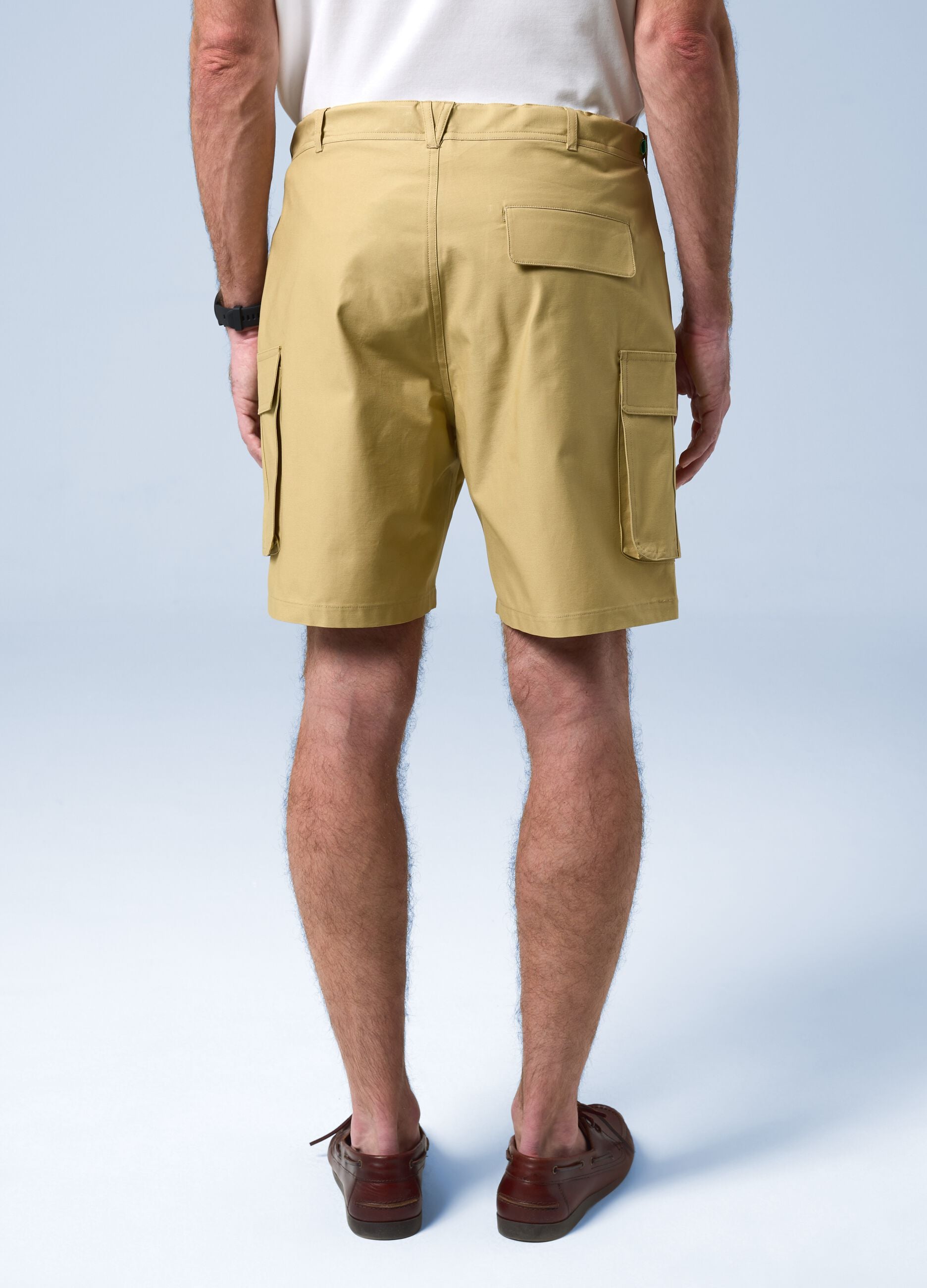 ALTAVIA SAILING beige pure cotton cargo shorts