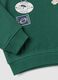 Green pure cotton crew-neck sweatshirt with print for boys, regular fit_3