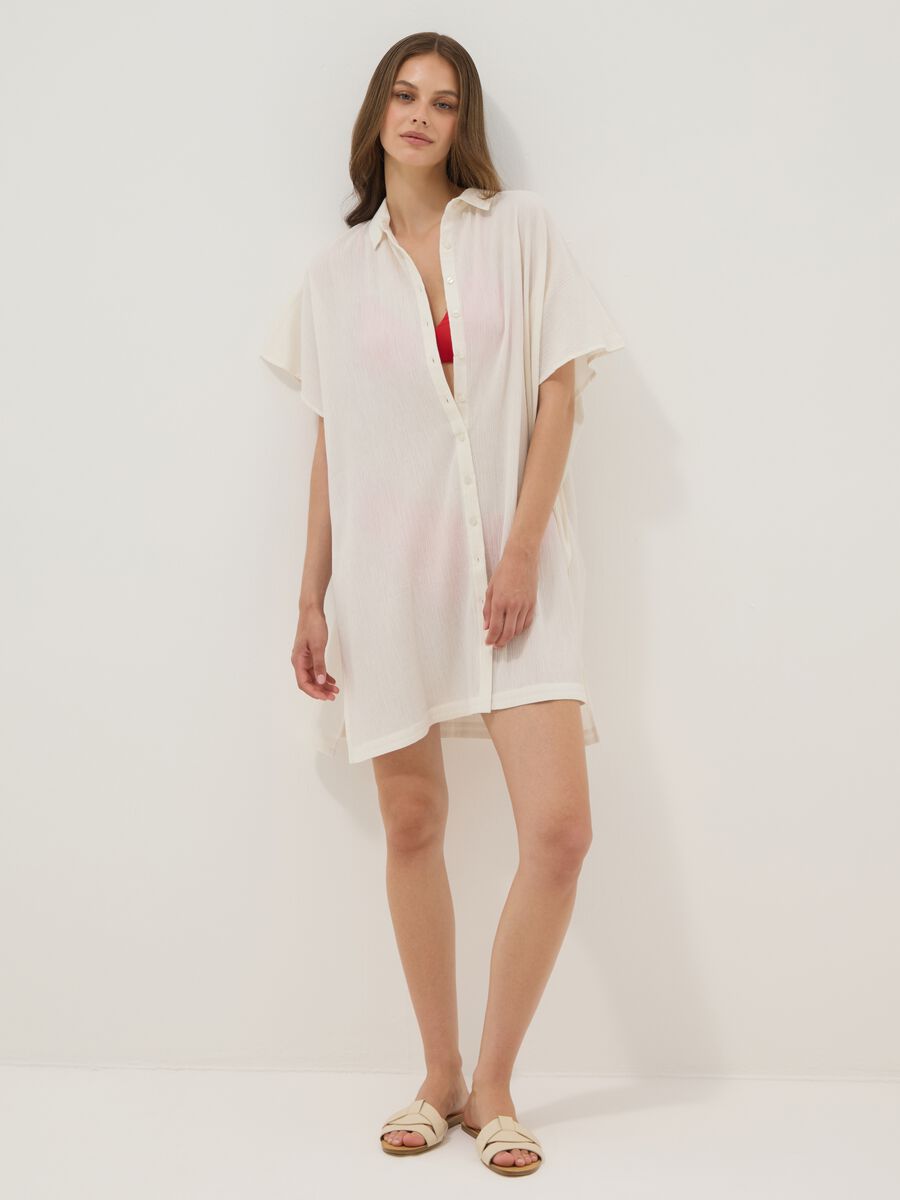 White pure cotton kaftan_0