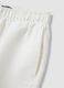 White linen-viscose blend shorts with elasticated waist, regular fit_5