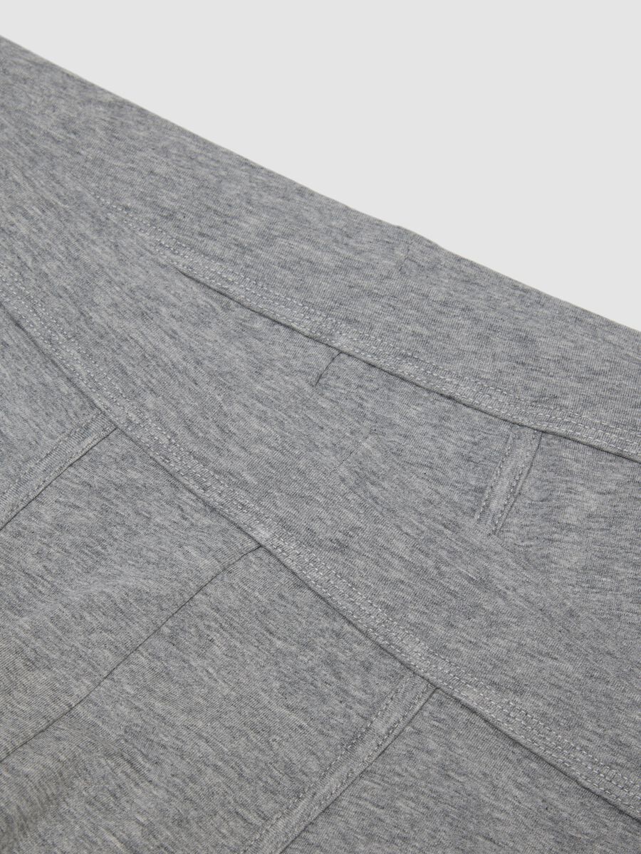 Bipack di boxer midi grigi in cotone Supima elasticizzato_5
