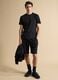 Black breathable, quick-dry cotton-blend T-shirt_2