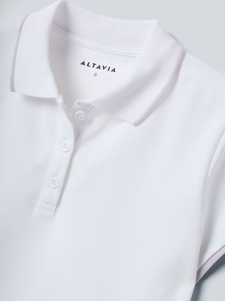 White ALTAVIA COURT sports polo in stretch cotton_5