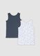 2-pack boys&rsquo; multicolour organic cotton vests with print_1