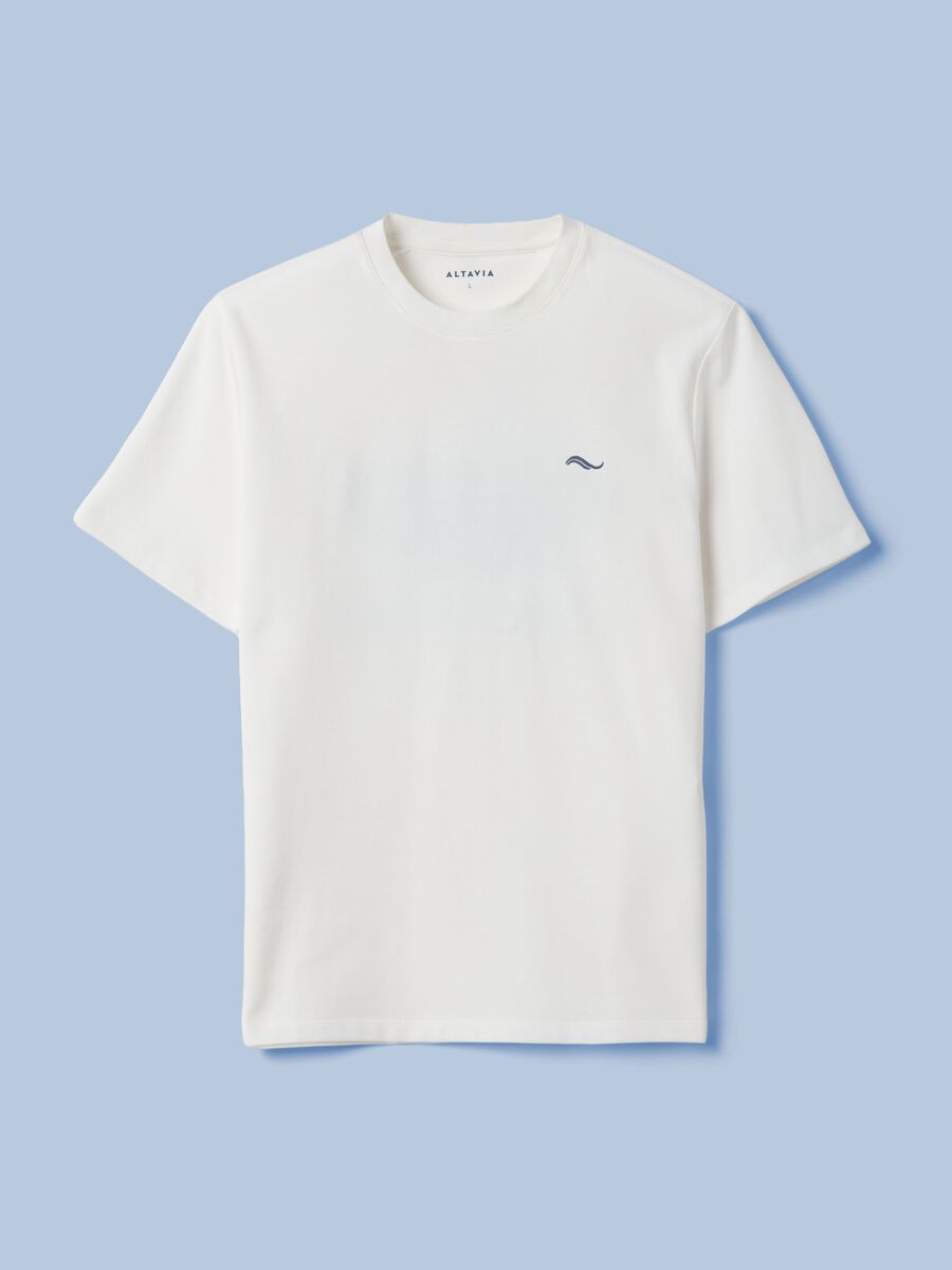 T-shirt bianca in misto cotone elasticizzato ALTAVIA SAILING_4