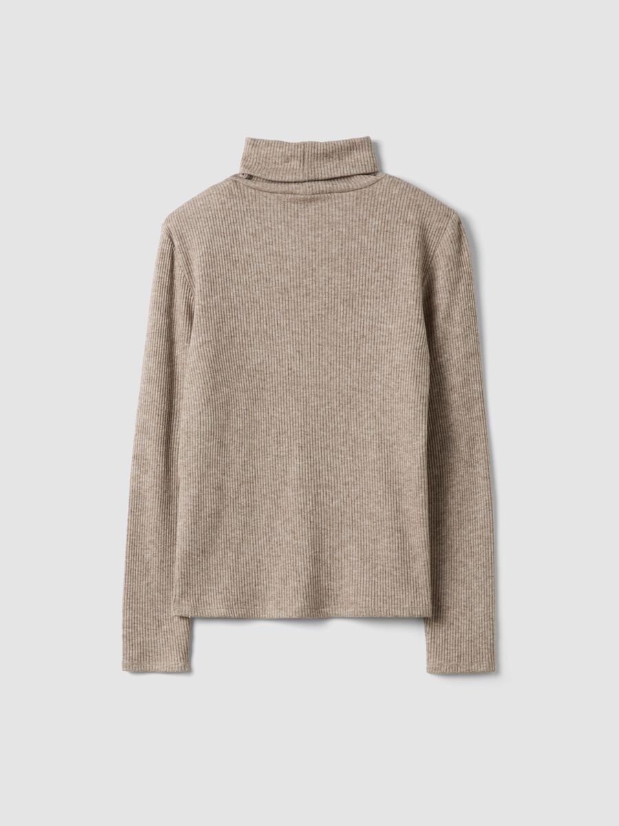 Beige ribbed viscose-blend crew-neck jumper_6