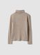 Beige ribbed viscose-blend crew-neck jumper_6