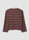 Brown striped long-sleeve pure cotton polo shirt, regular fit_2