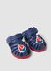 Blue beach sandals with little boat motif_1