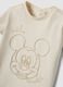 Beige pure cotton Mickey Mouse print T-shirt set for babies_2