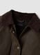 Brown cotton-blend parka with velvet collar_1