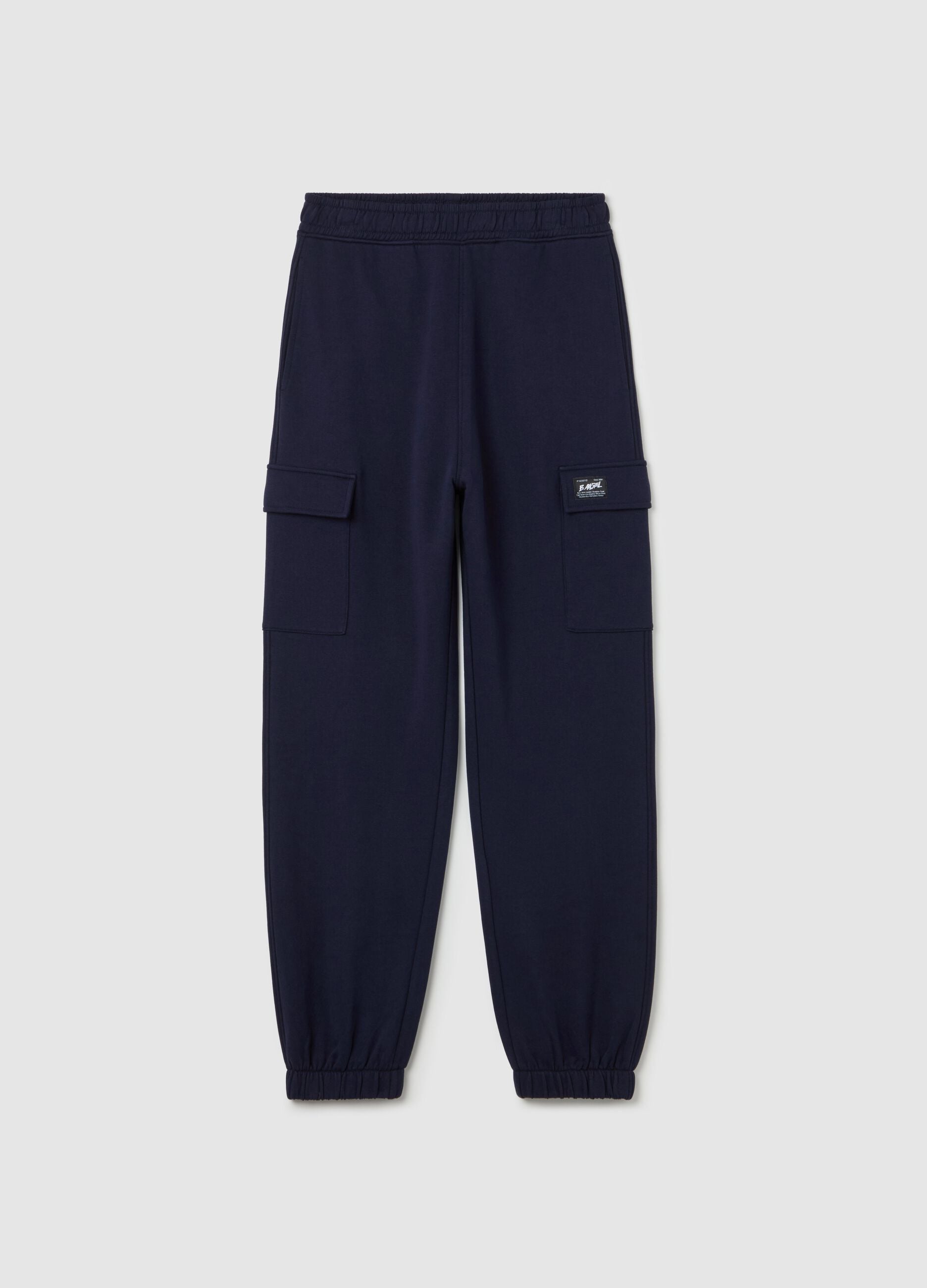 Cargo joggers with elasticated trims