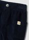 Blue pure cotton cord cargo trousers with elasticated waistband_2