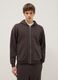 Brown cotton blend oversized fit hoodie_2