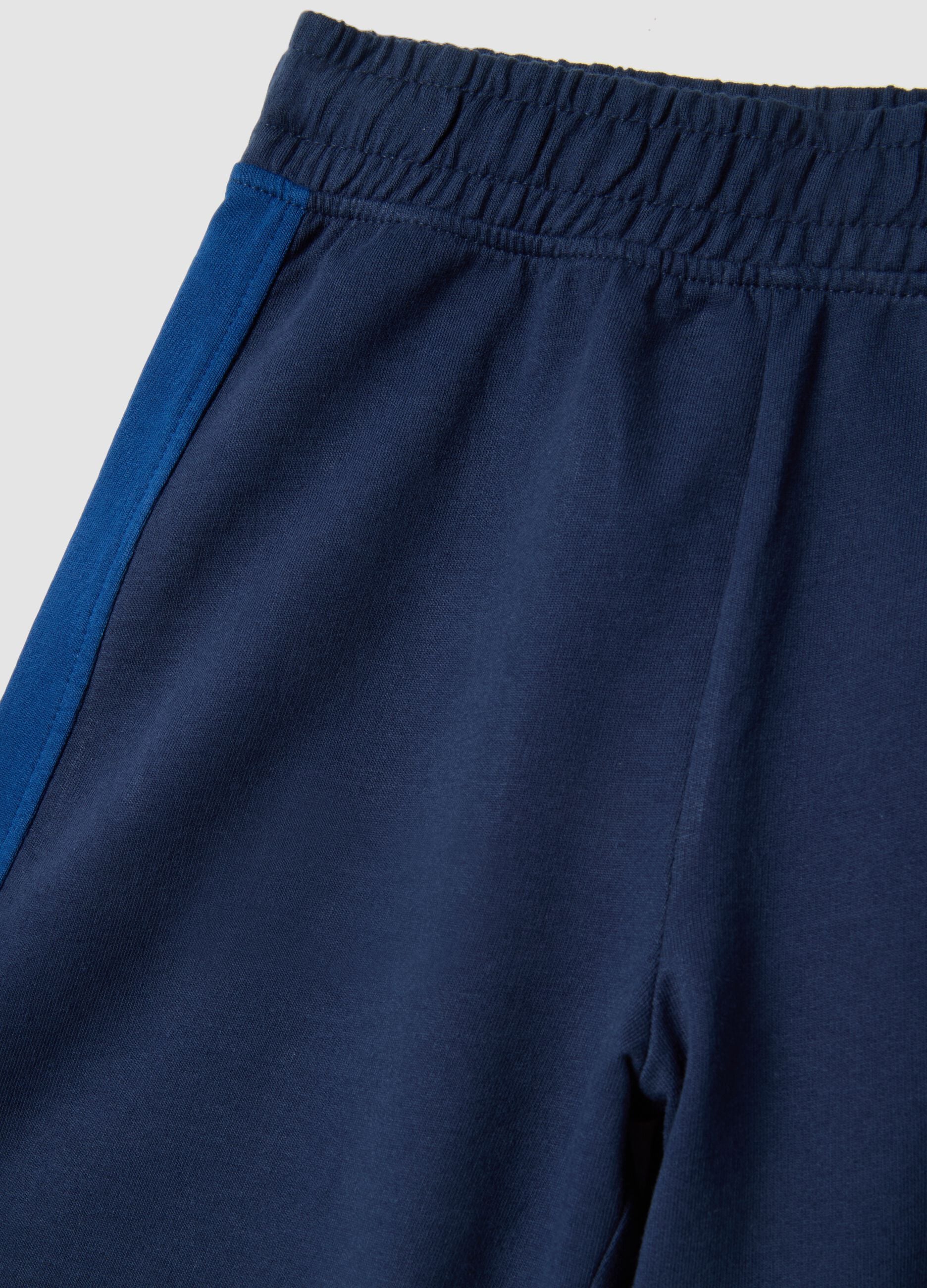Kids' regular fit pure cotton blue shorts