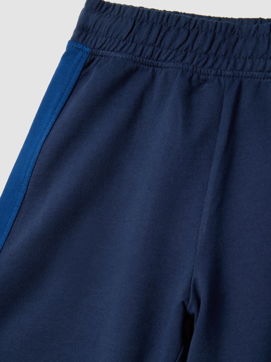 Kids' regular fit pure cotton blue shorts_2