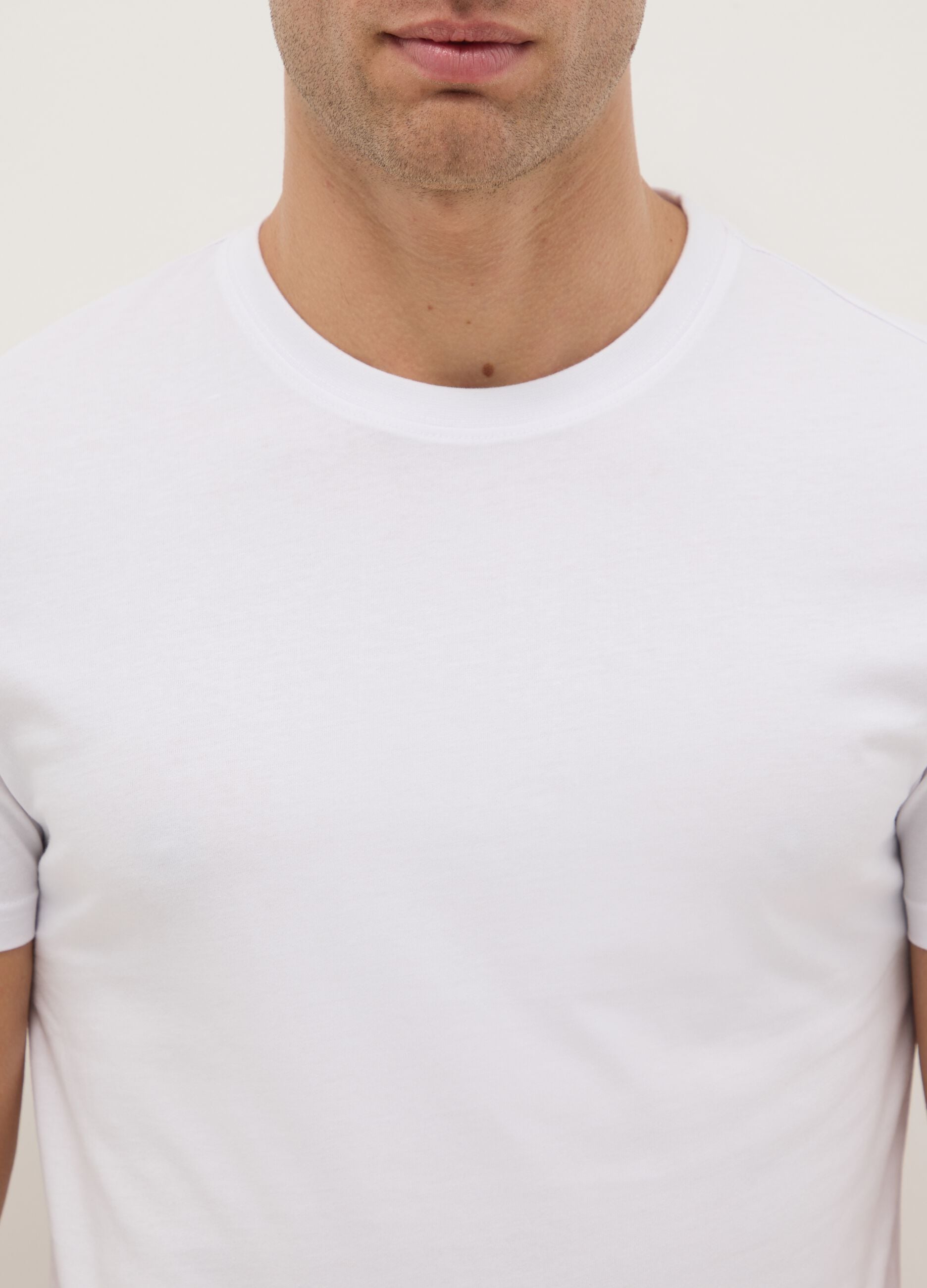 Twin pack of white cotton t-shirts in regular fit