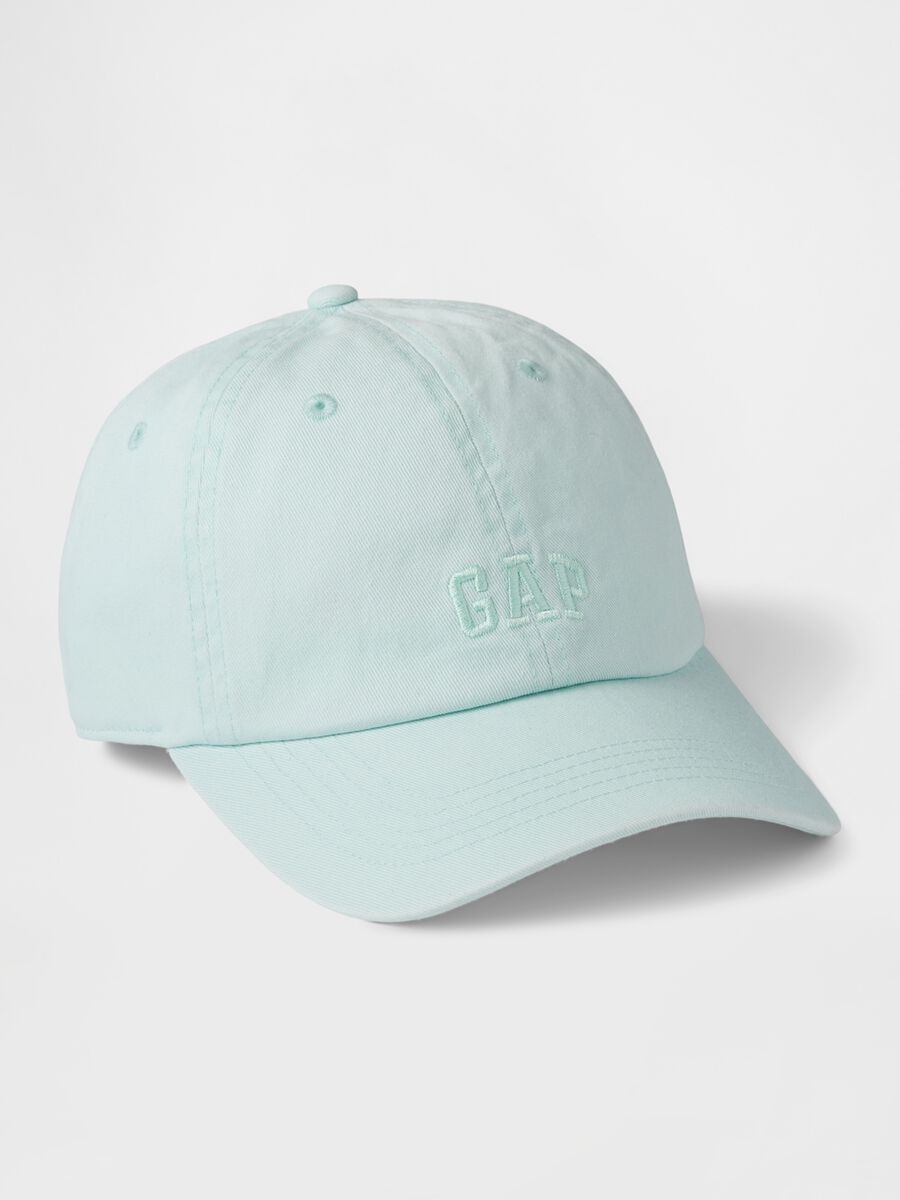Light blue cotton baseball cap_0