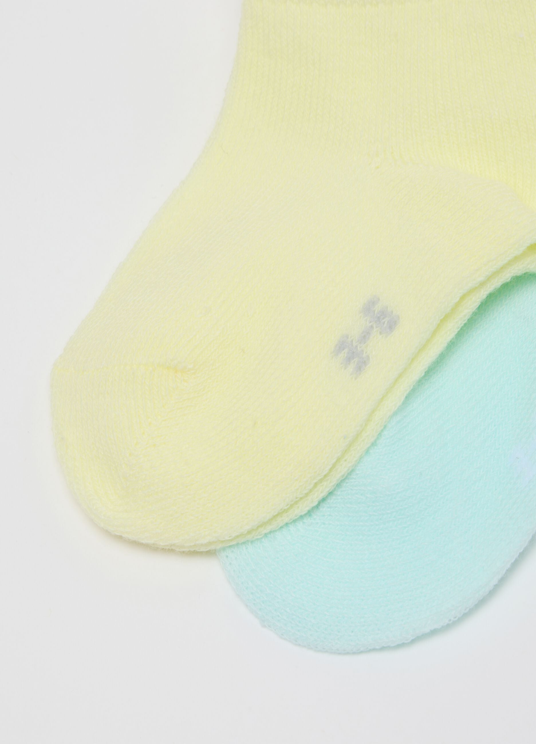 Multipack of comfortable short socks in multicolour cotton blend for baby girls