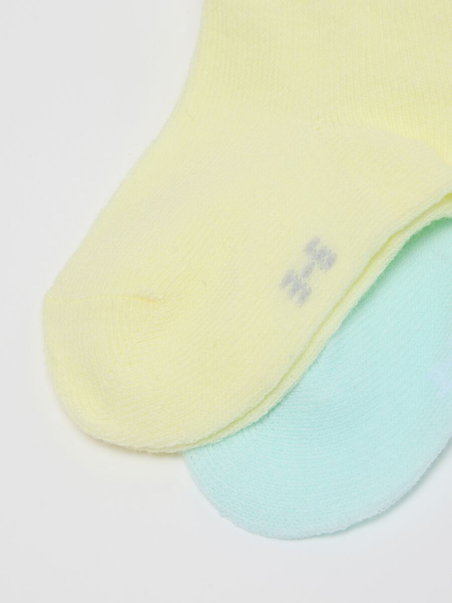 Multipack of comfortable short socks in multicolour cotton blend for baby girls_2