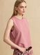 Pink cotton-blend tank top_0
