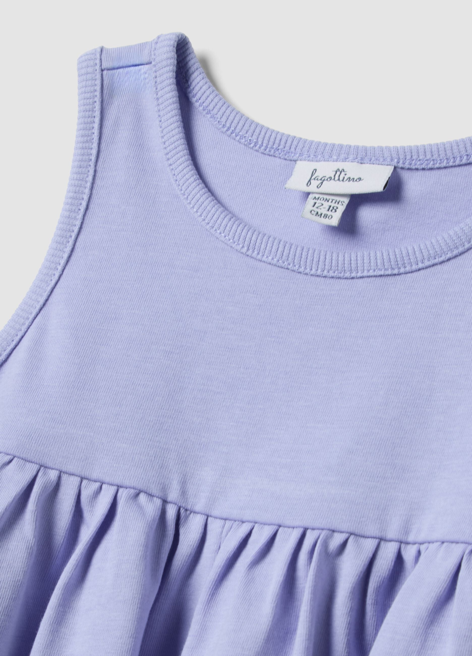 Purple organic cotton mini dress