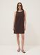 Brown regular-fit dress in a viscose, cotton and linen blend_1