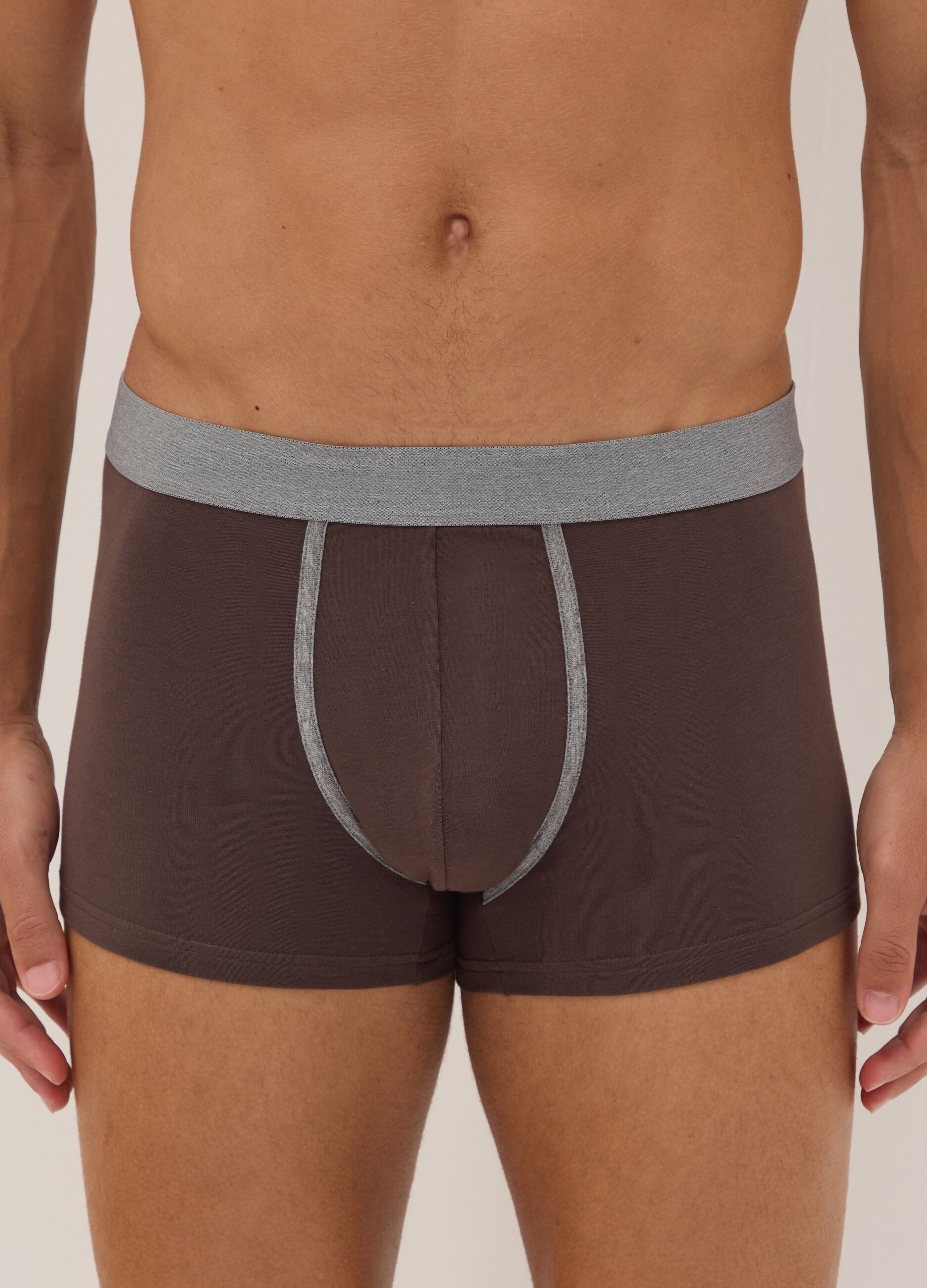 Three-pack of multicolour striped stretch organic cotton boxers