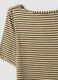 White striped stretch viscose T-shirt_5