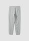 Grey cotton-blend joggers, regular fit_1