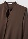 Brown long-sleeve regular fit shirt with band collar_5