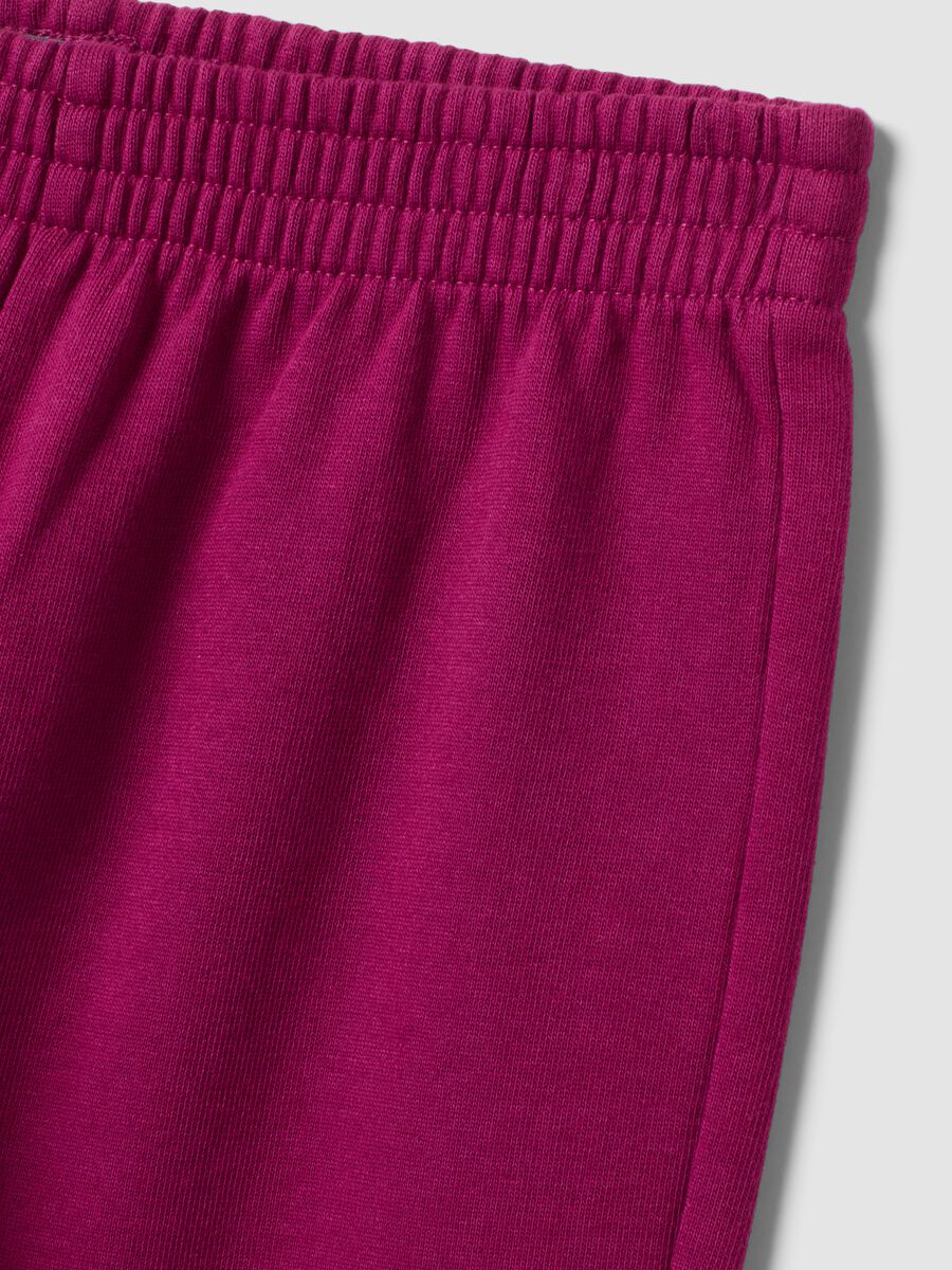 Girls&rsquo; purple flared cotton joggers_2