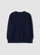 Blue pure wool jumper with jacquard crew neck_2