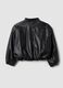 Black zip-up jacket, regular fit, for girls_1