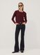 Red viscose-blend cardigan in plain knit_1