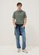 Green short-sleeved polo shirt in pure organic cotton_1