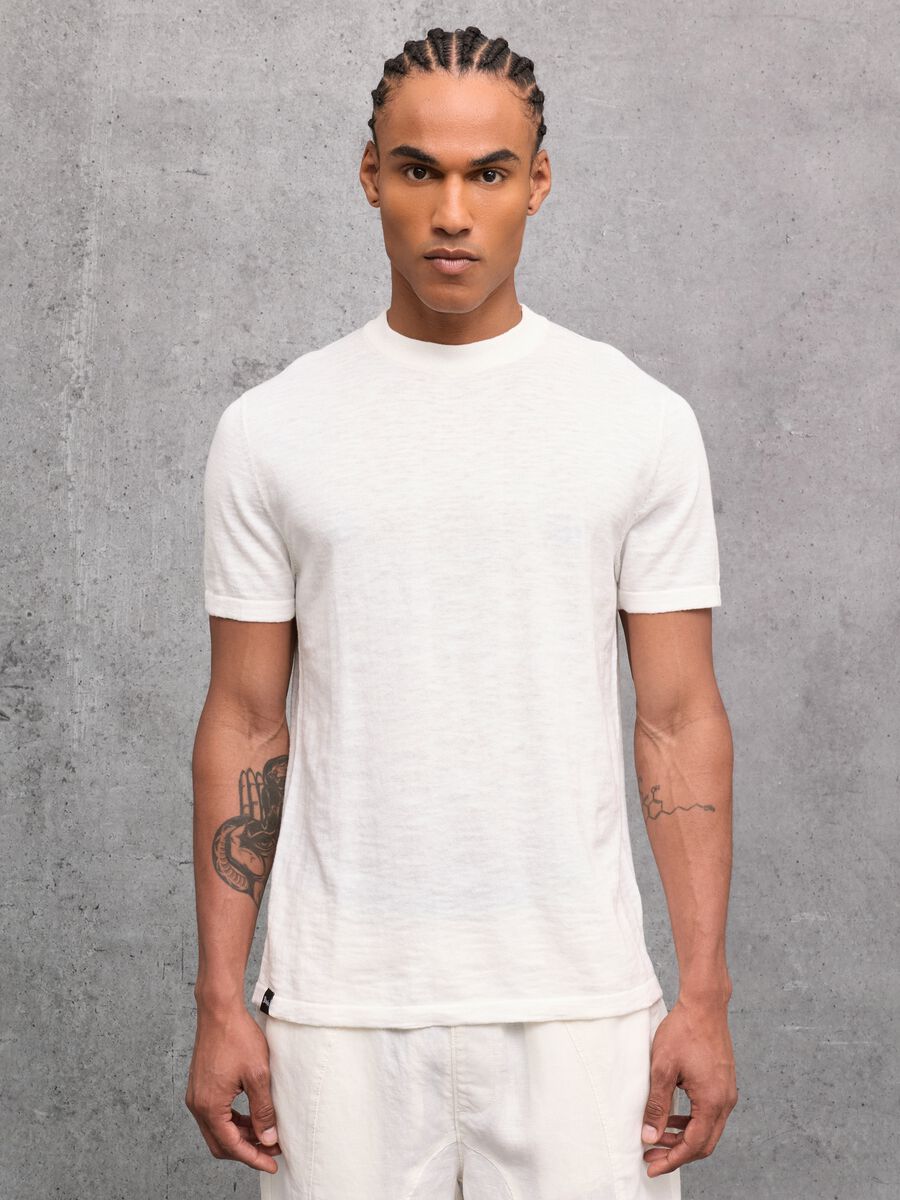 White Knit T-Shirt_0