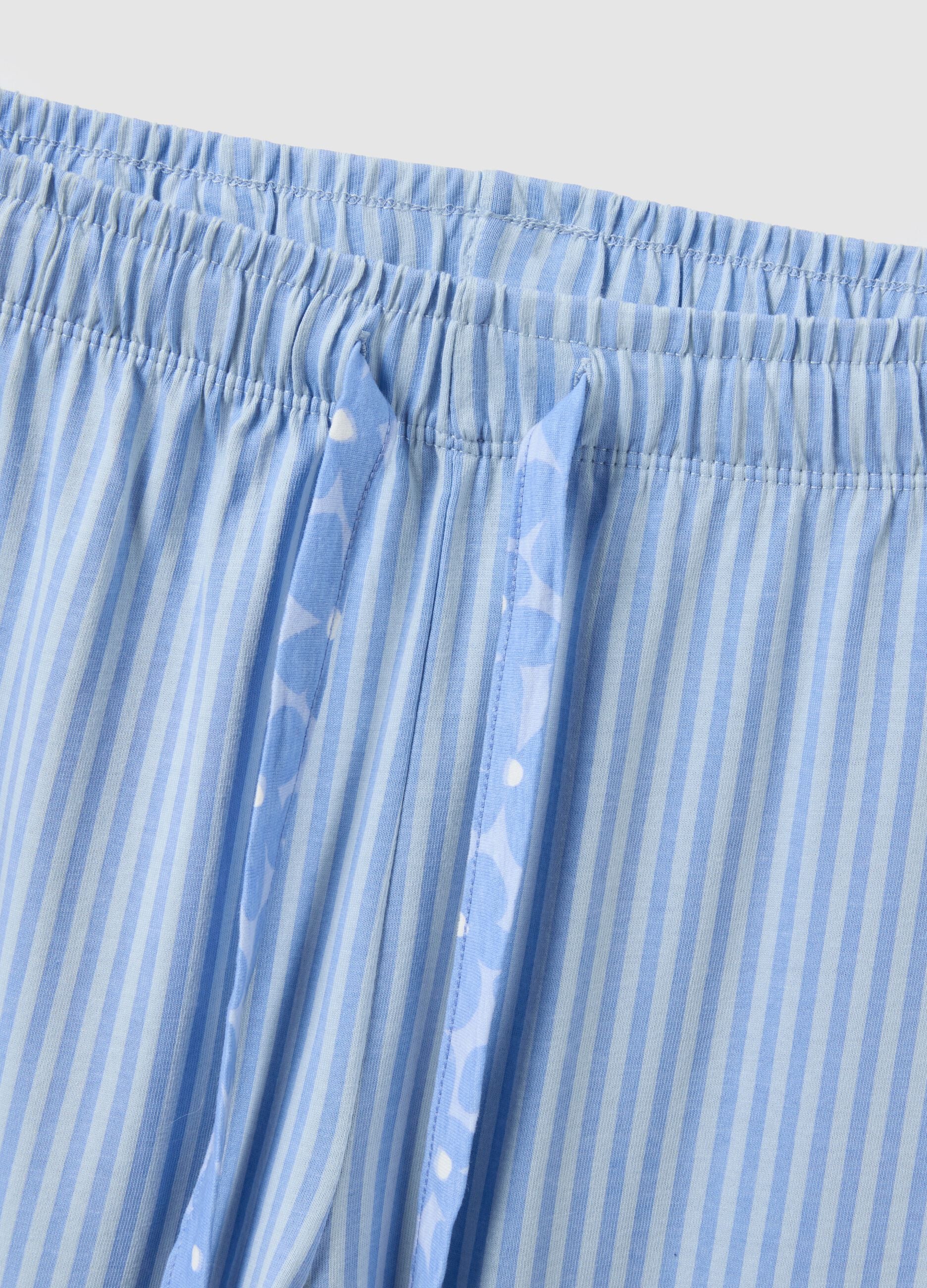 Blue striped pyjamas in pure cotton regular fit