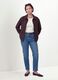 Blue denim slim-fit stretch cotton jeans_0