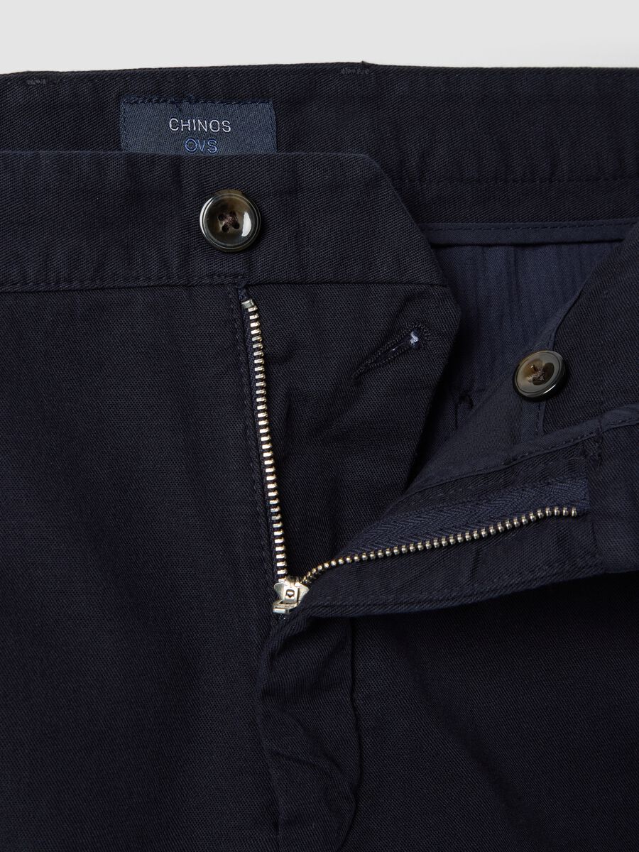 Pantaloni chino neri in puro cotone carrot fit_5