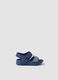 Blue beach sandals with Velcro fastening for baby boys_0