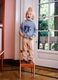 Grey stretch hoodie sweatshirt with print for boys_0