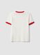 White pure organic cotton T-shirt with print, relaxed fit, for boys_4