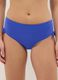 Blue high-waisted stretch fabric bikini bottoms_1
