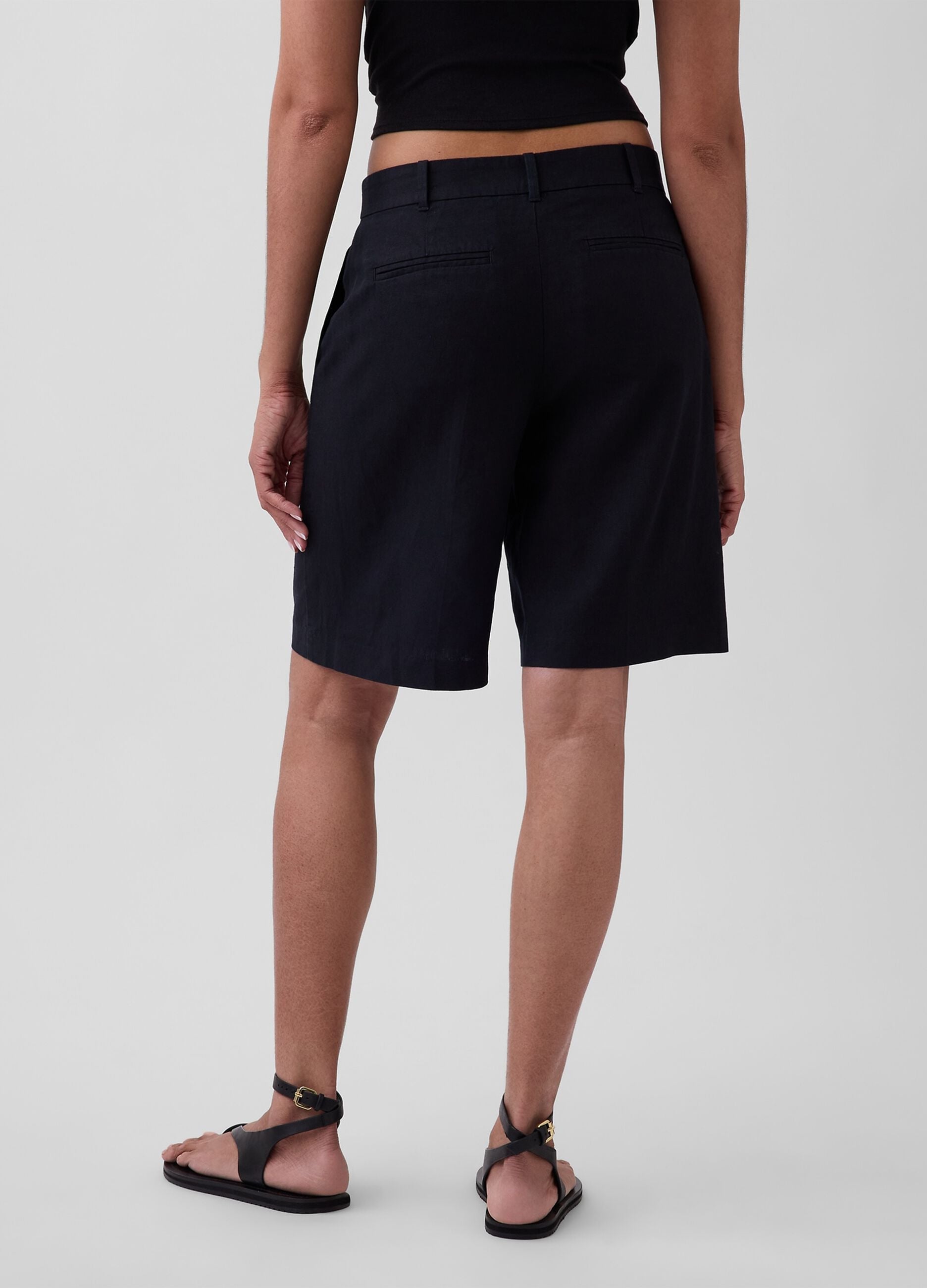Stretch cotton-modal shorts