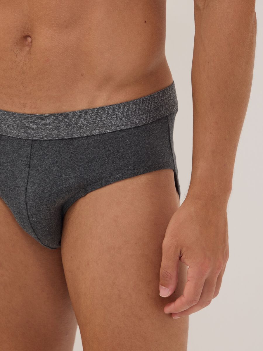 Pack of five multicoloured organic cotton briefs_3